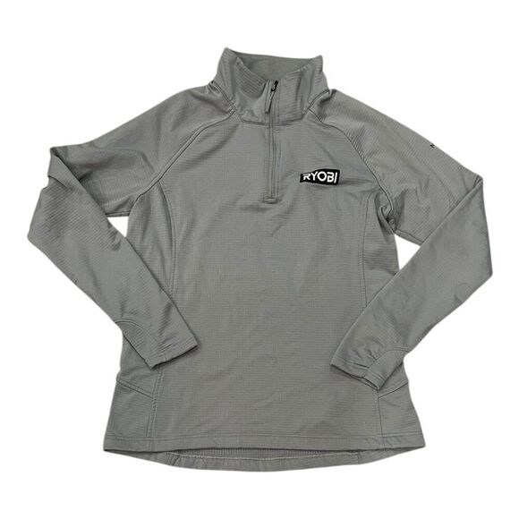 The North Face Gray Ladies Mountain Peaks 1/4-Zip Fleece Sweater L - Picture 1 of 5